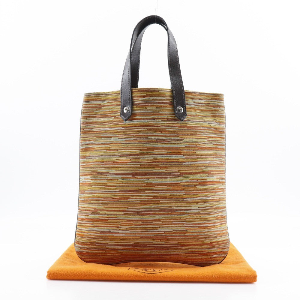 Hermes Ahmedabad Tote Canvas, ORANGE, CANVAS, Tote bag