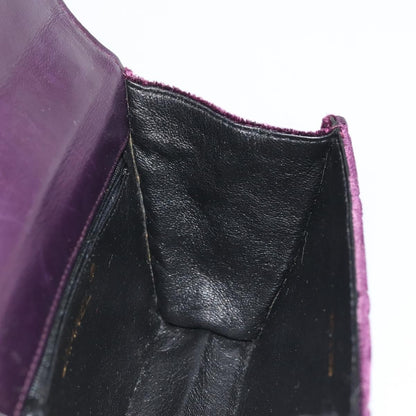 Chanel Wallet on Chain Quilted Velvet, Purple, Velvet, Handbag