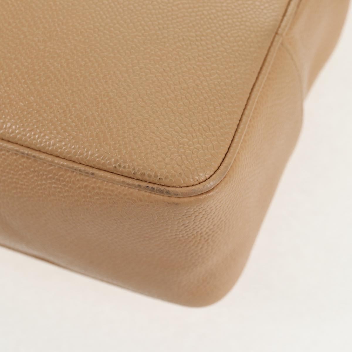 Chanel Coco Mark Leather, BEIGE, LEATHER, Handbag