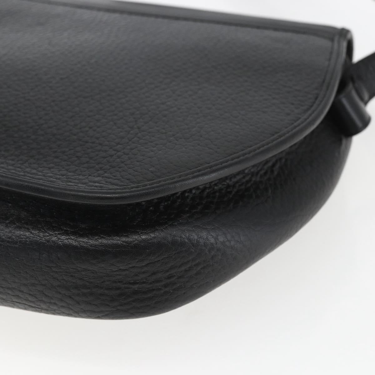 Christian Dior Bobby Flap Bag Whipstitch Leather, BLACK, LEATHER, Shoulder bag