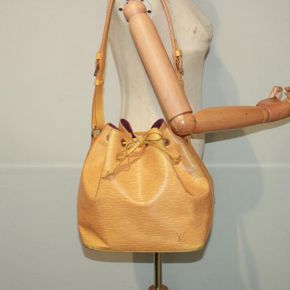 Louis Vuitton Petit Noe Handbag Epi Leather, YELLOW, LEATHER, Handbag