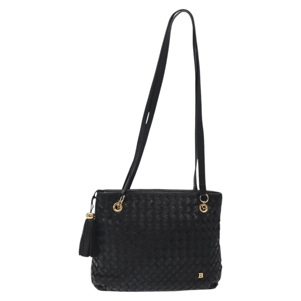Bally Vintage Shoulder Bag Quilted leather, Black, Leather, Shoulder Bag