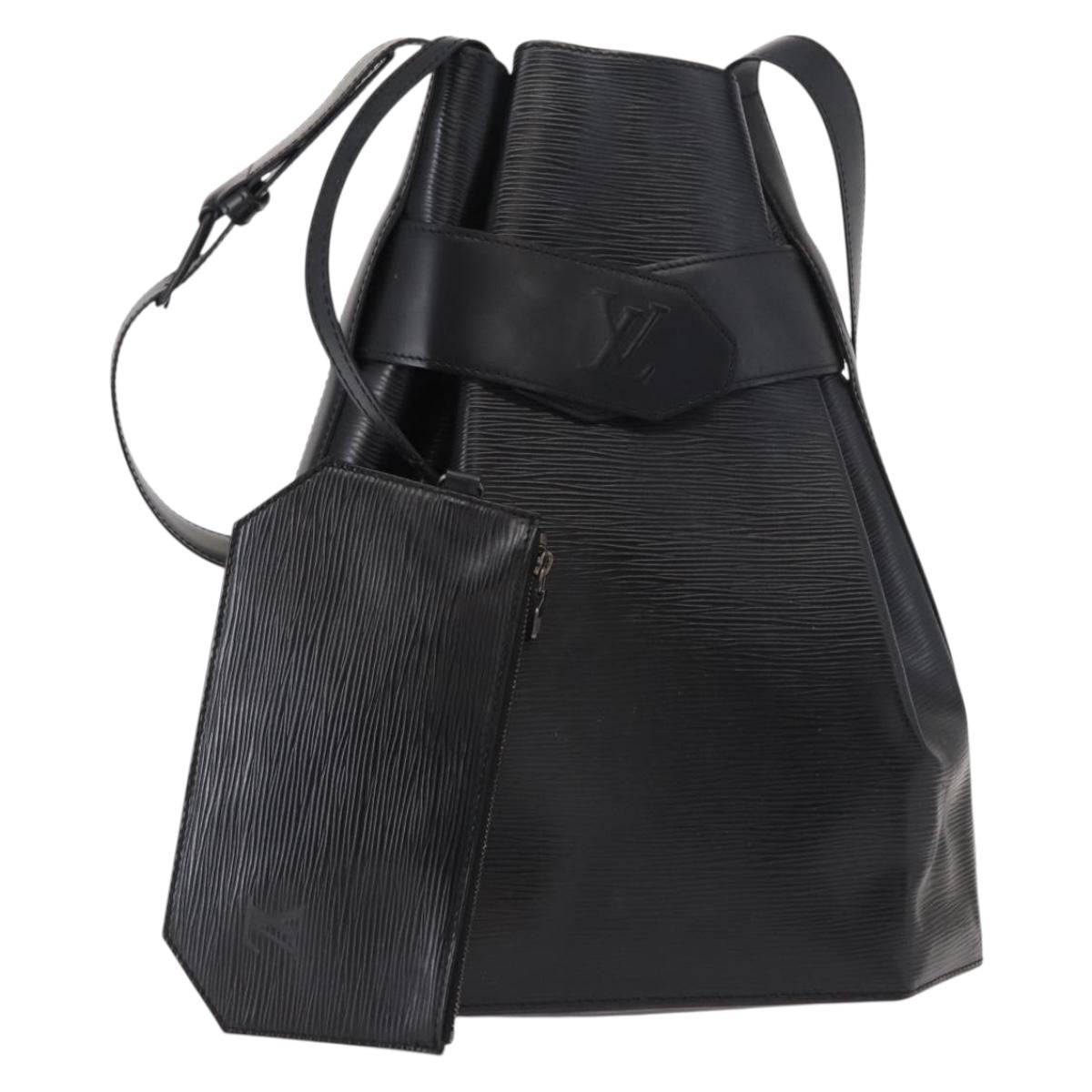 Louis Vuitton Vintage Sac d'Epaule Handbag Epi Leather, BLACK, LEATHER, Shoulder bag