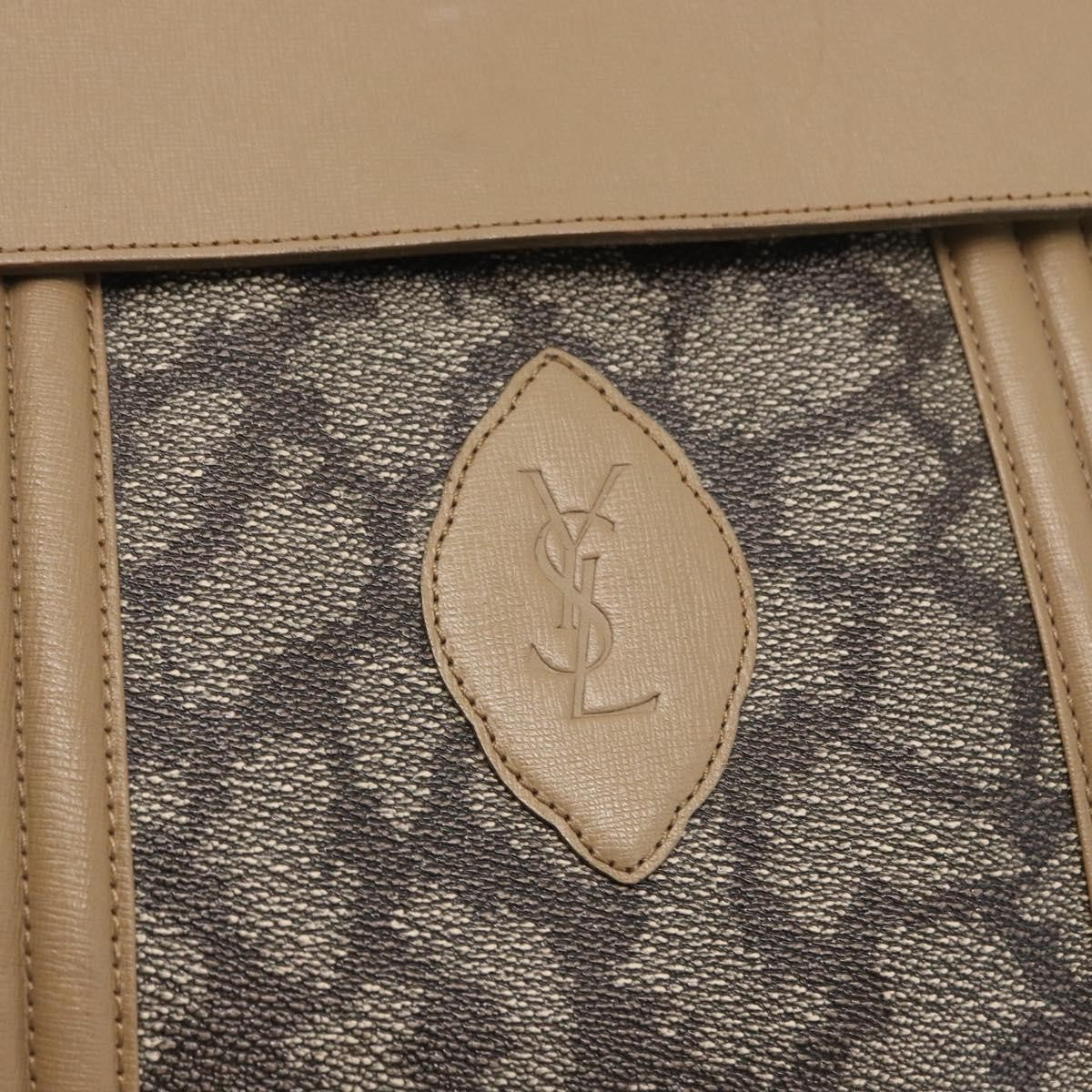 Saint Laurent Vintage Handbag PVC Leather, GRAY, PVC, Handbag