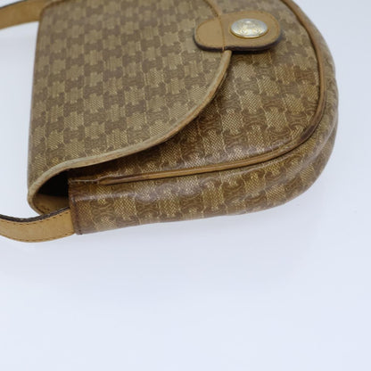 Celine Macadam Shoulder Bag Leather, BEIGE, CANVAS, Shoulder bag