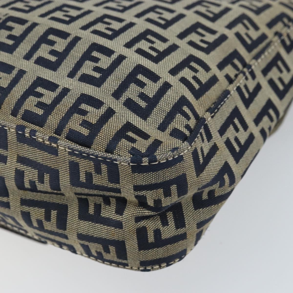 Fendi Mamma Baguette Shoulder Bag Canvas, NAVY, CANVAS, Shoulder bag