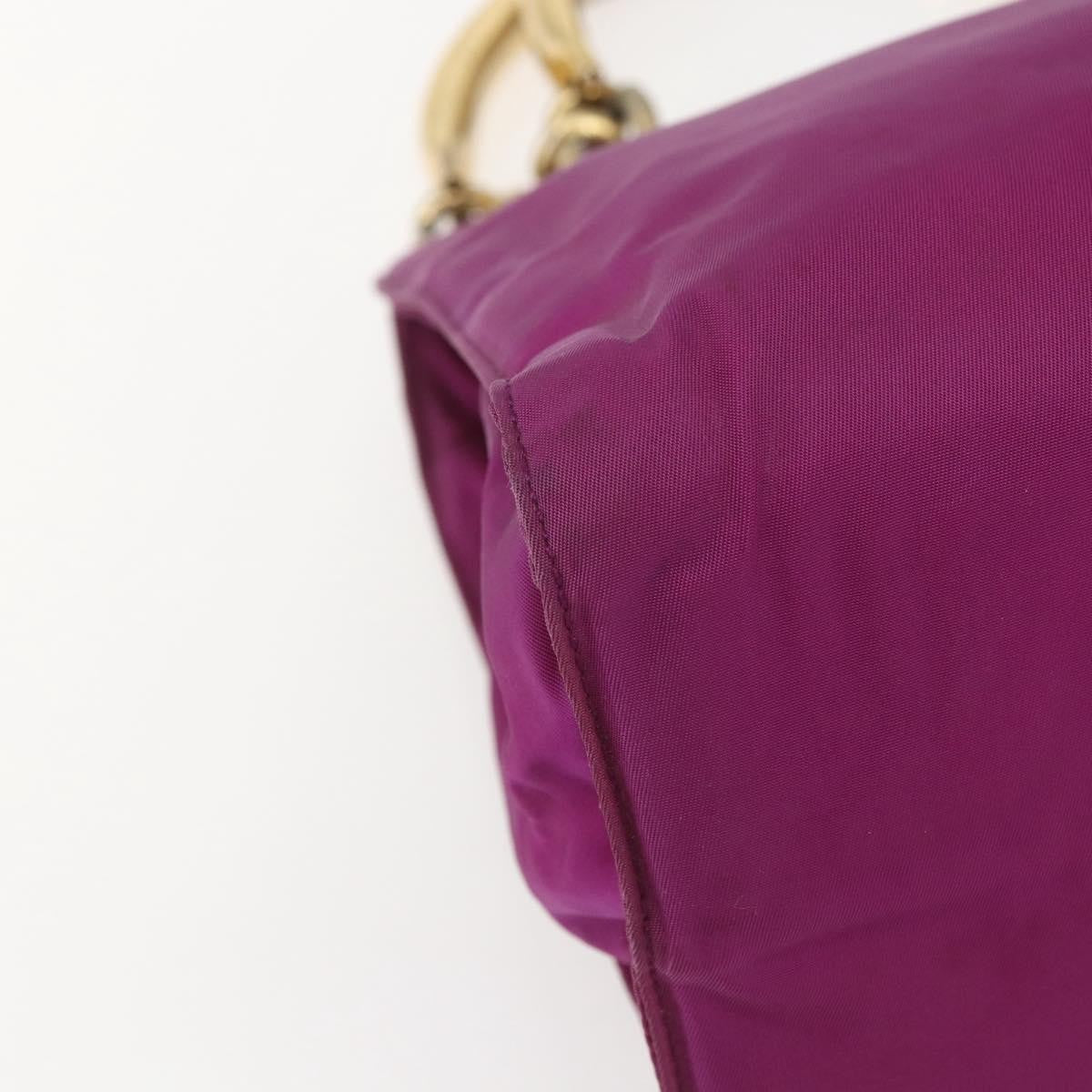Prada Metal Handles Tote Tessuto, PURPLE, NYLON, Handbag