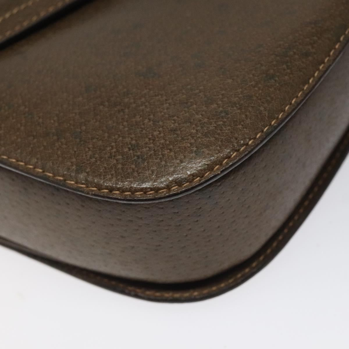 Gucci Vintage Handbag Leather, BROWN, LEATHER, Handbag
