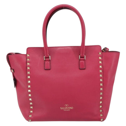 Valentino Garavani Rockstud Tote Rigid Leather, PINK, LEATHER, Tote bag