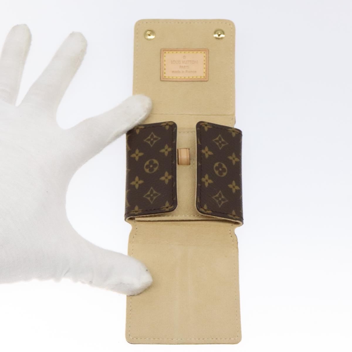 Louis Vuitton CASE JEWELRY BOX Canvas, BROWN, CANVAS, Wallets