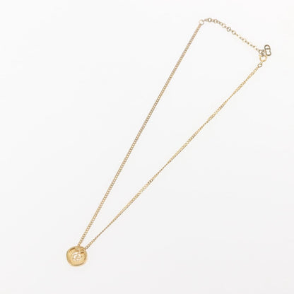 Christian Dior CD Pendant Necklace Metal, GOLD, METAL, Necklace