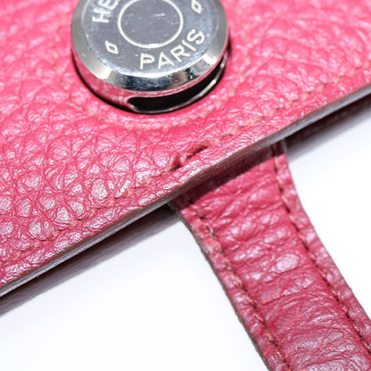 Hermes Dogon Duo Combined Wallet Leather, RED, LEATHER, Wallets