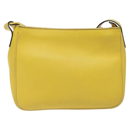 Celine Vintage Shoulder Bag Leather, YELLOW, LEATHER, Shoulder bag