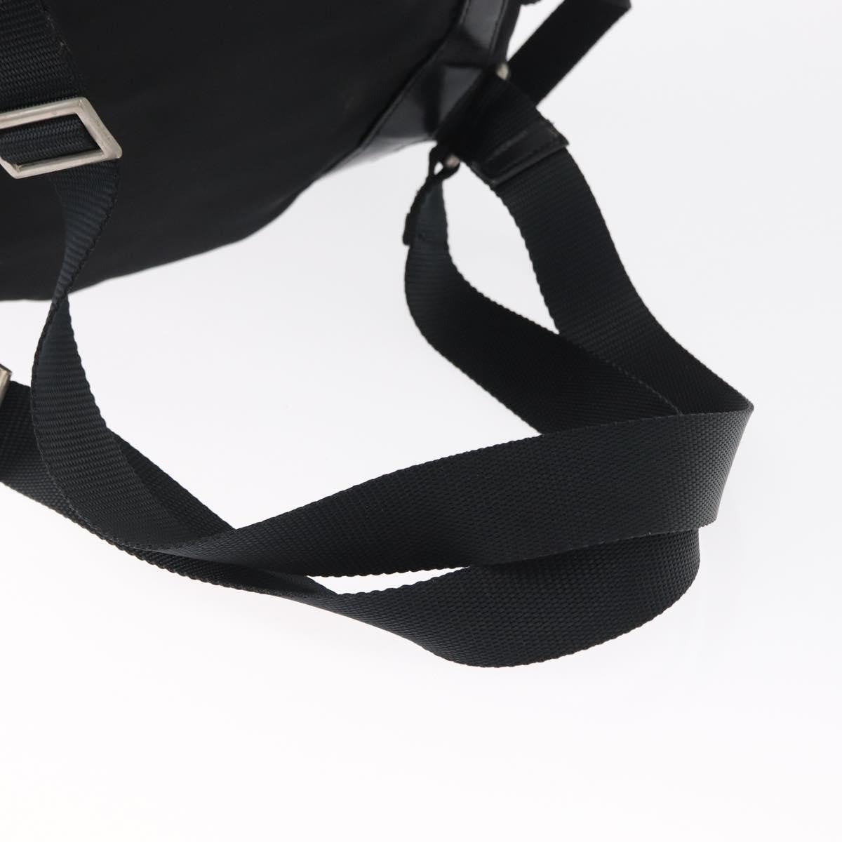Prada Double Front Pocket Backpack Re-Nylon with Leather, BLACK, NYLON, Backpack