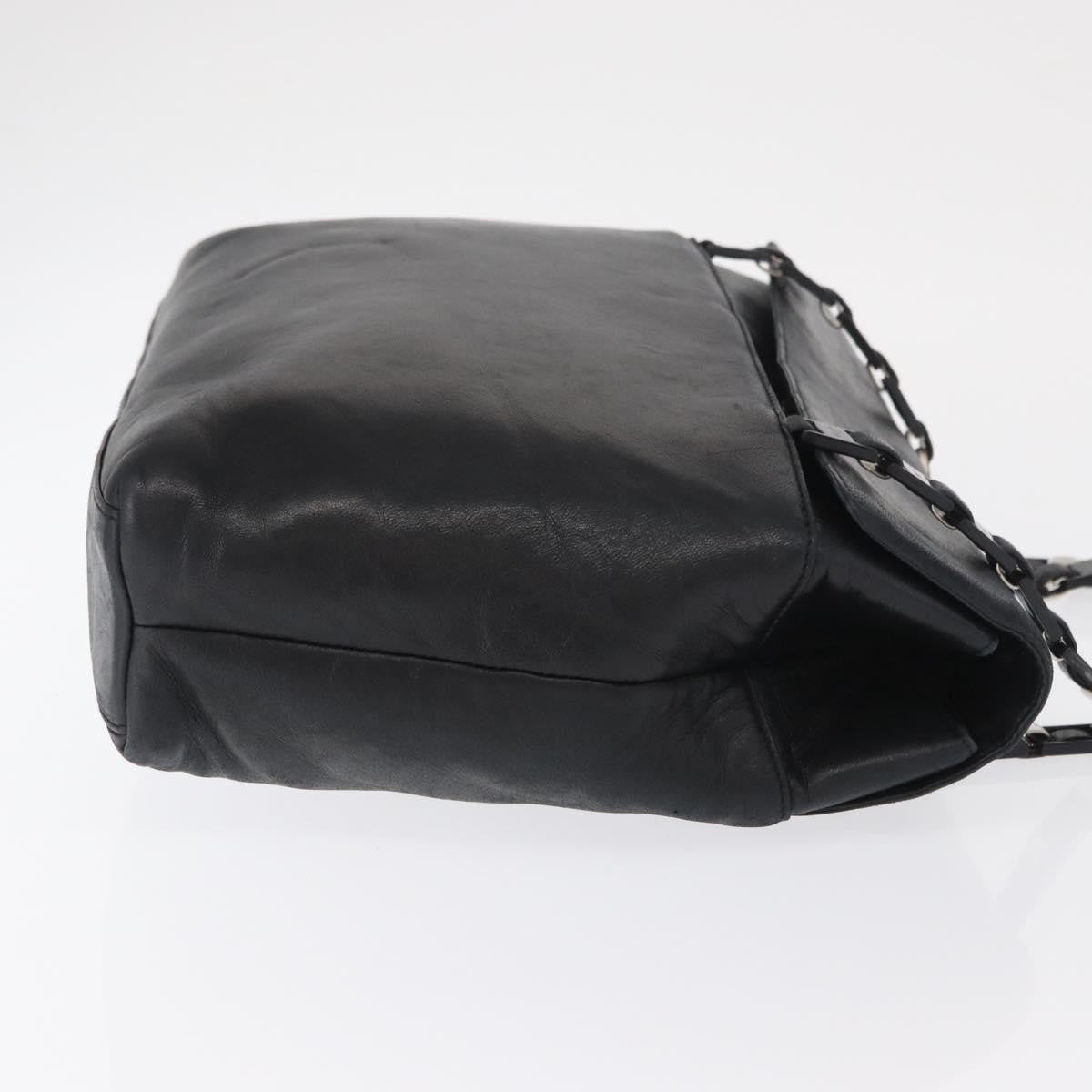 Salvatore Ferragamo Vintage Shoulder Bag Leather, BLACK, LEATHER, Shoulder bag
