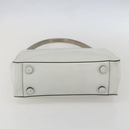 Prada Vintage Handbag Leather, WHITE, LEATHER, Handbag