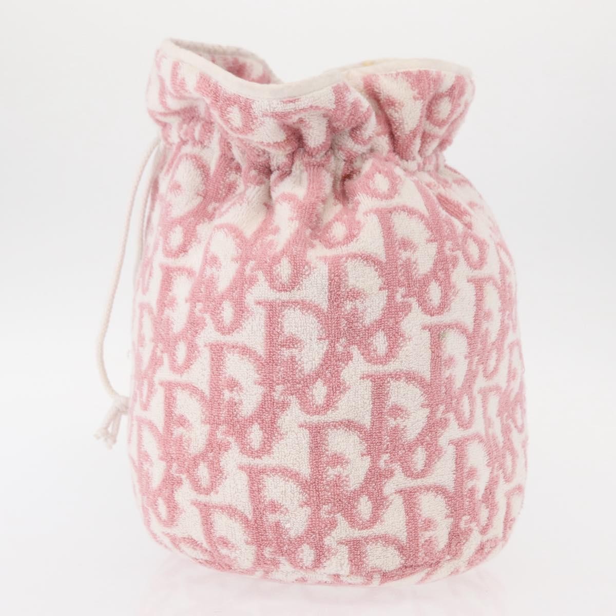 Christian Dior Vintage Trotter Pouch Pile, PINK, CANVAS, Clutche & pouche