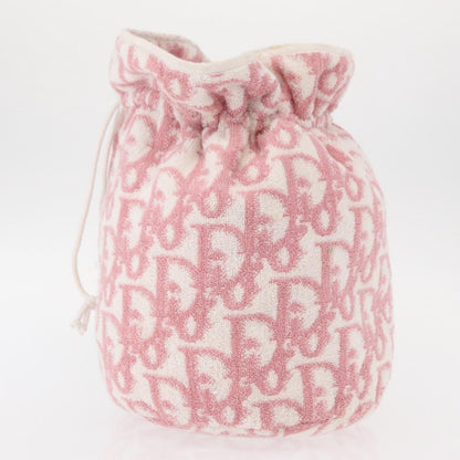 Christian Dior Vintage Trotter Pouch Pile, PINK, CANVAS, Clutche & pouche