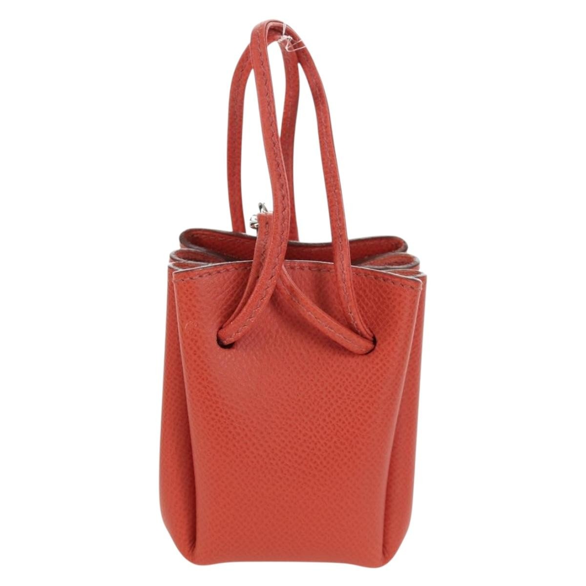 Hermes Vespa Pouch Leather, Red, Leather, Clutch