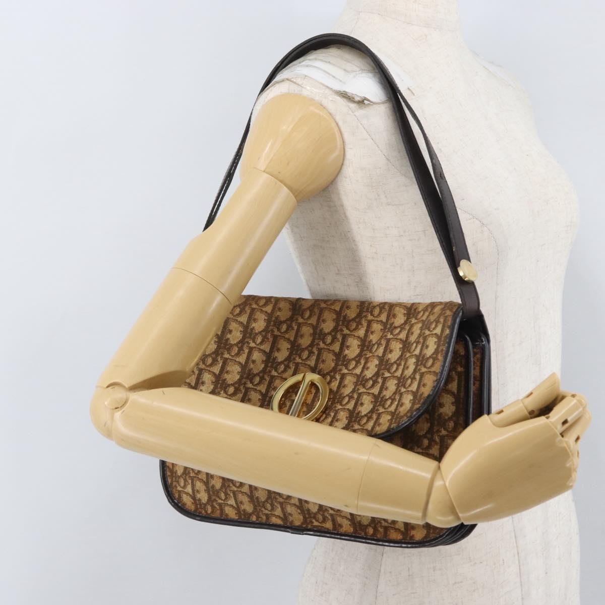 Christian Dior Trotter shoulder bag Canvas, BROWN, CANVAS, Shoulder bag