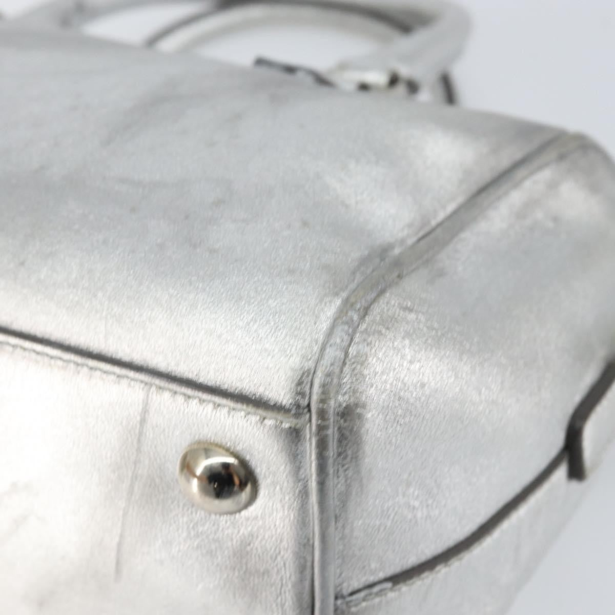 Saint Laurent Classic Duffle Bag Leather, SILVER, LEATHER, Handbag