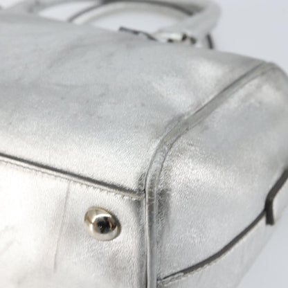 Saint Laurent Classic Duffle Bag Leather, SILVER, LEATHER, Handbag
