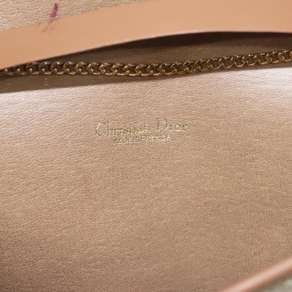 Christian Dior Vintage Honeycomb chain Canvas, BEIGE, CANVAS, Shoulder bag