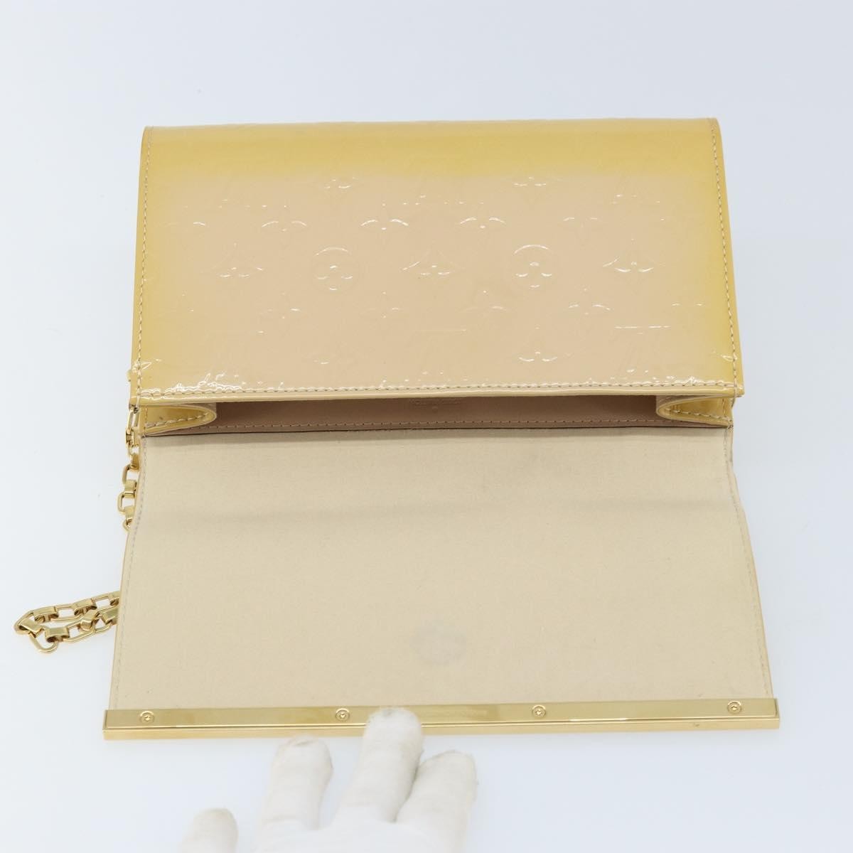 Louis Vuitton Ana Bag Monogram Vernis, YELLOW, PATENT_LEATHER, Clutche & pouche