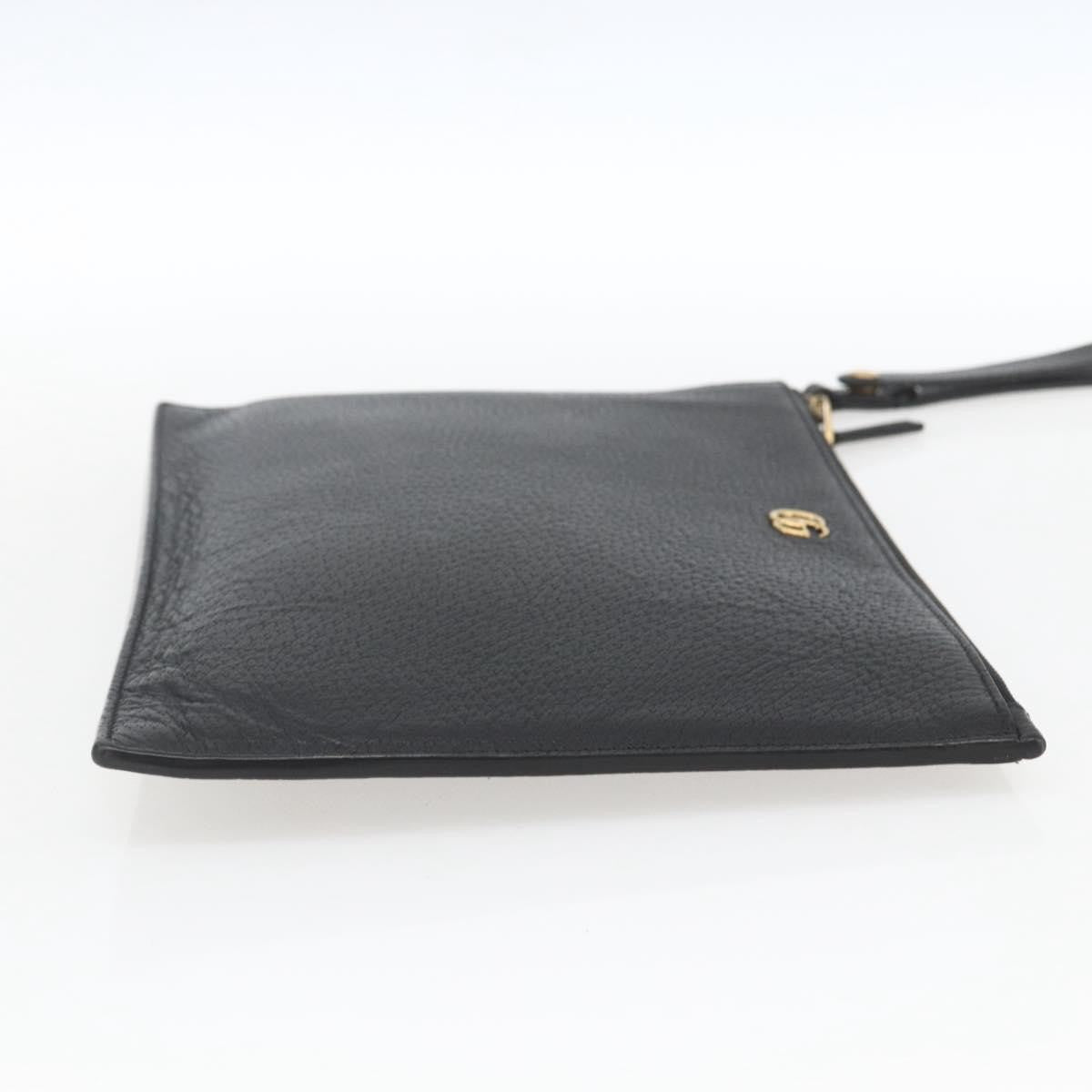 Gucci GG Marmont Pouch Leather, Black, Leather, Clutch