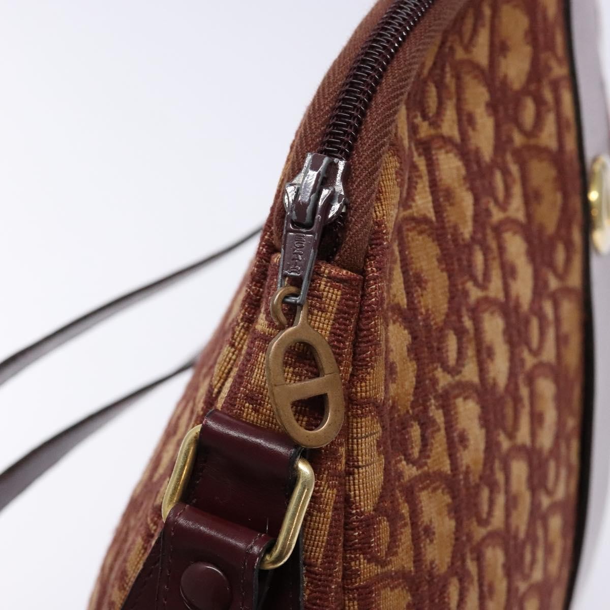 Christian Dior Vintage Trotter Handbag Canvas, RED, CANVAS, Handbag