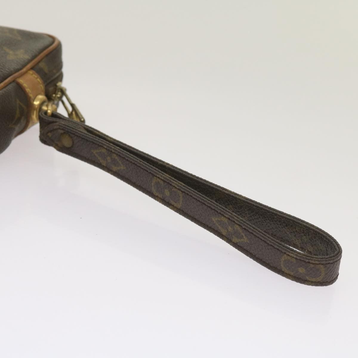 Louis Vuitton Marly Dragonne Clutch Monogram Canvas, BROWN, CANVAS, Clutche & pouche