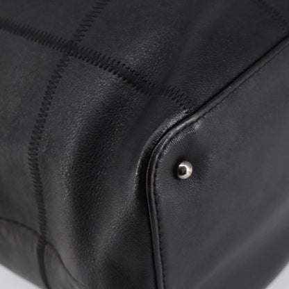 Chanel Square Stitch Tassel Hobo Quilted Leather, BLACK, LEATHER, Handbag