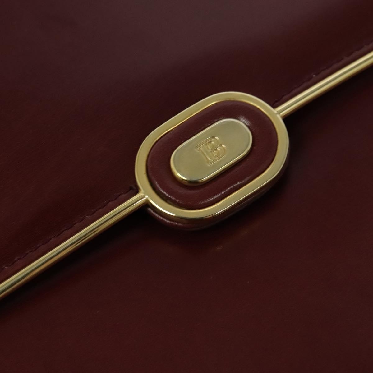 Bally Vintage Shoulder Bag Leather, BURGUNDY, LEATHER, Shoulder bag