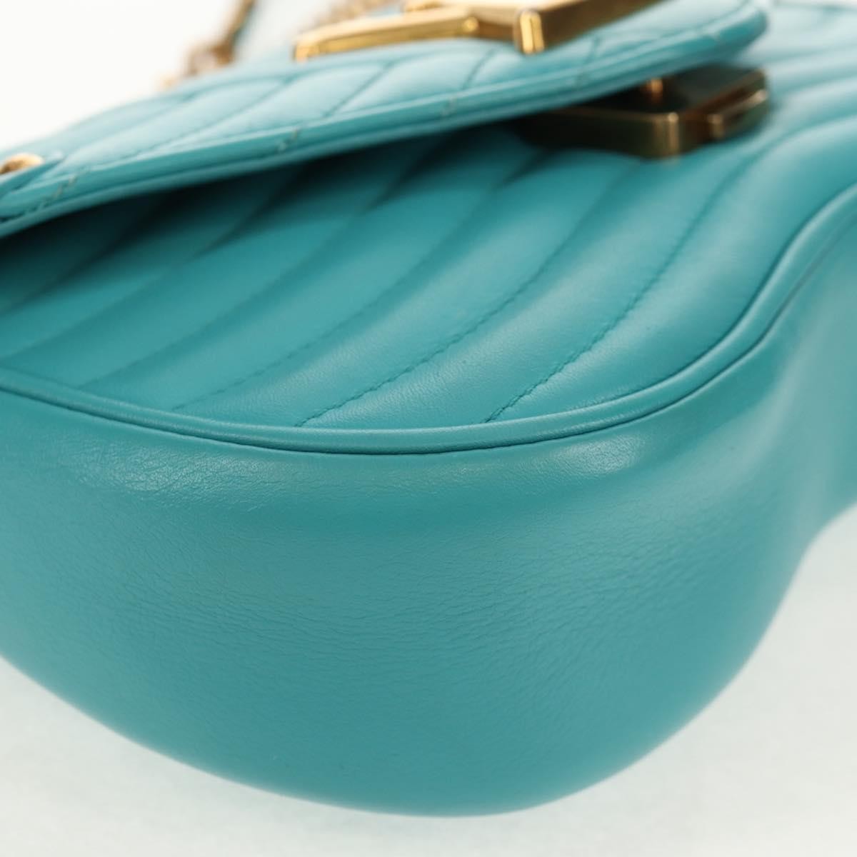 Louis Vuitton New Wave Chain Bag Quilted Leather, Blue, Leather, Shoulder Bag