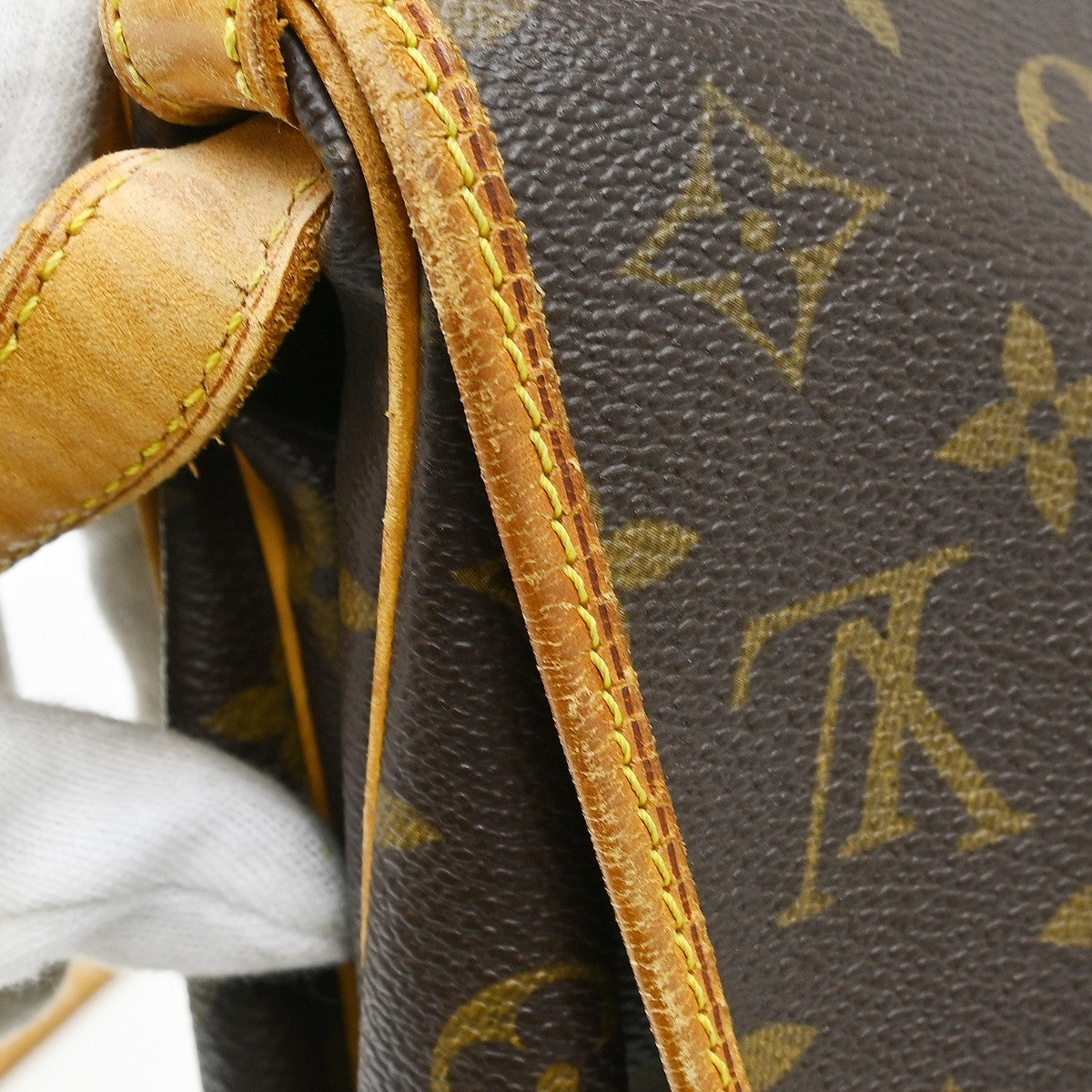 Louis Vuitton Saumur Handbag Monogram Canvas, Brown, Canvas, Shoulder Bag