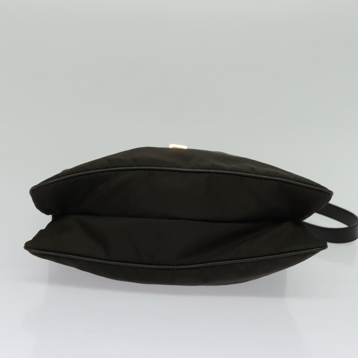 Prada Vintage Flap Messenger Bag Tessuto, Khaki, Nylon, Shoulder Bag