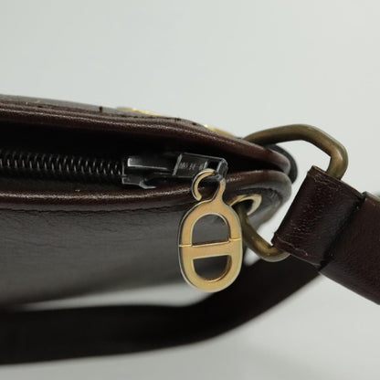 Christian Dior CD Shoulder bag Leather, BROWN, LEATHER, Shoulder bag