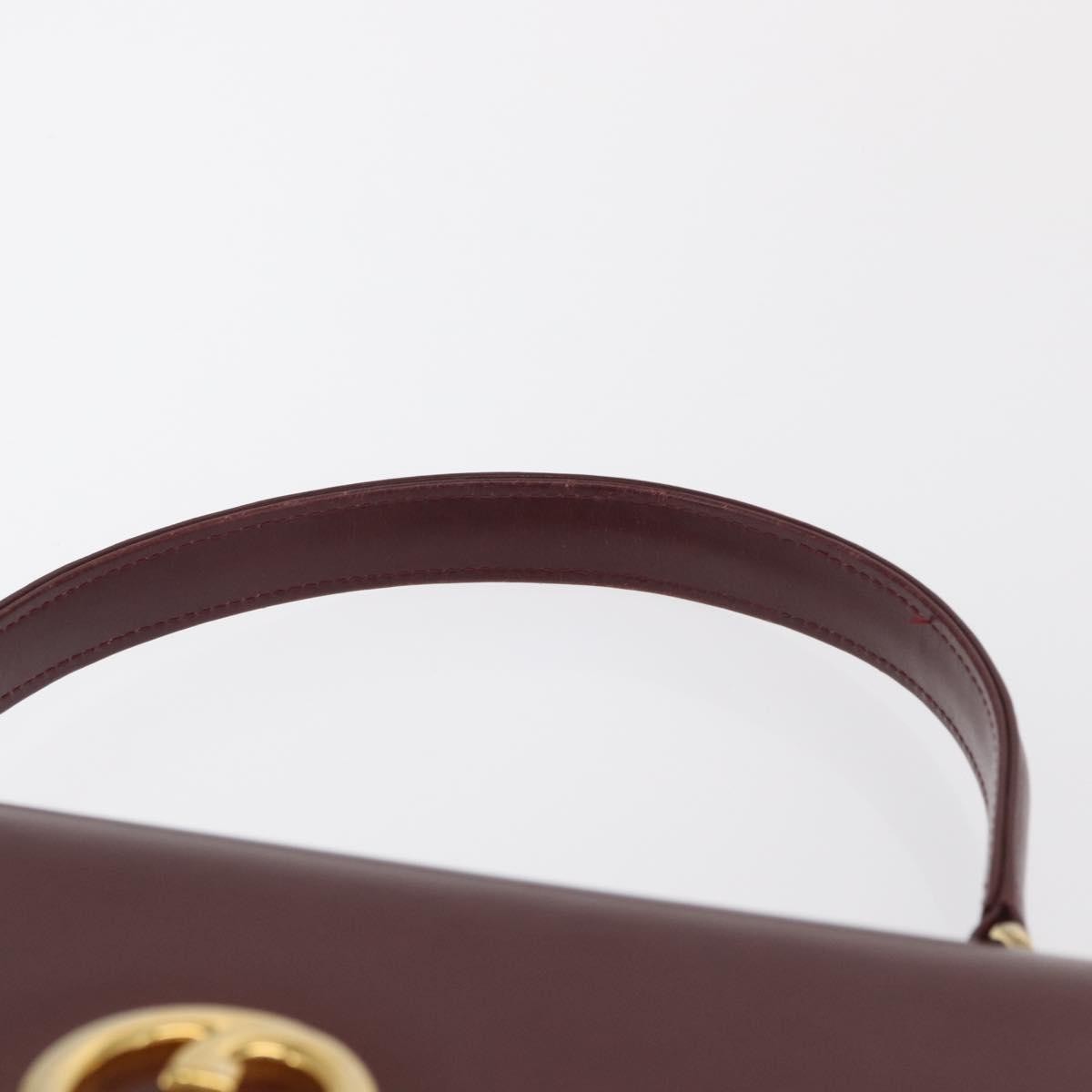 Gucci Vintage Handbag Leather, BURGUNDY, LEATHER, Handbag