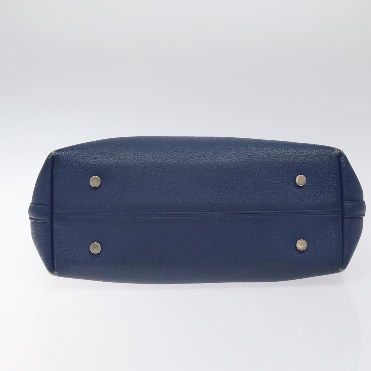 Christian Dior Blossom Handbag Leather, BLUE, LEATHER, Tote bag