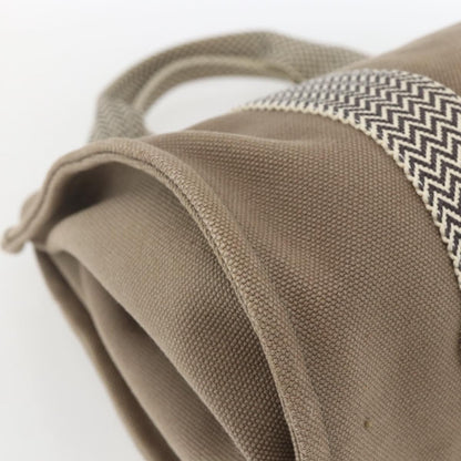 Hermes Cannes Tote Toile Canvas, BEIGE, COTTON, Tote bag
