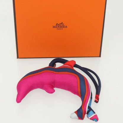 Hermes Petit H Dolphin Bag Charm Silk, PURPLE, SILK, Charms and Keychains