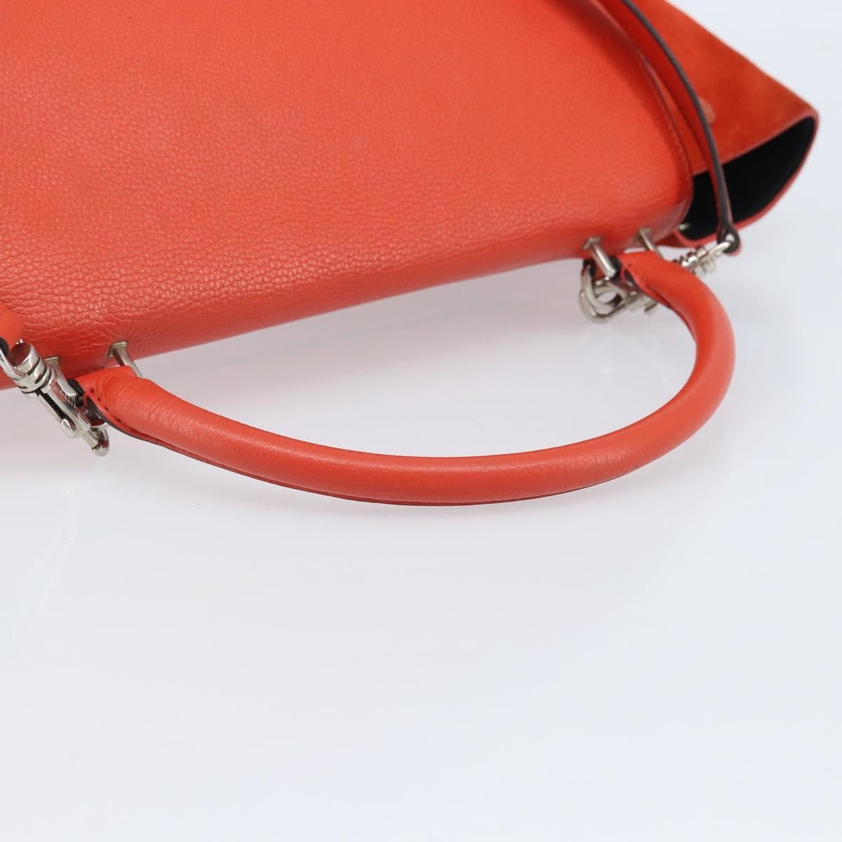 Celine Trapeze Bag Leather with Suede, Orange, Leather, Handbag