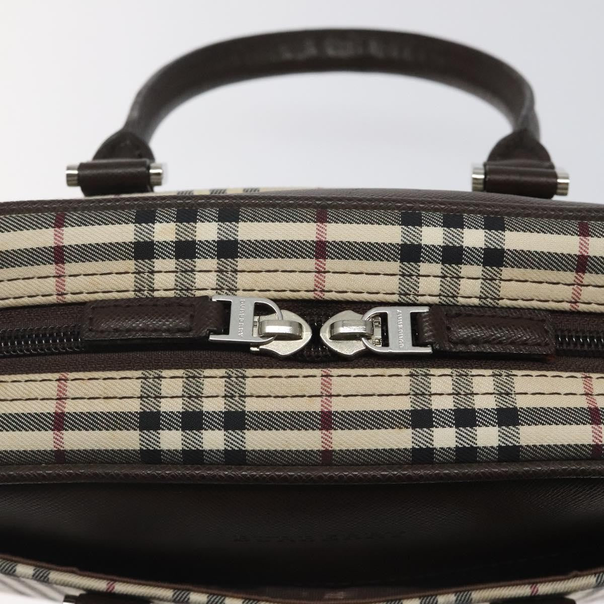 Burberry Nova Check Bowling Bag Canvas, BEIGE, CANVAS, Travel bag