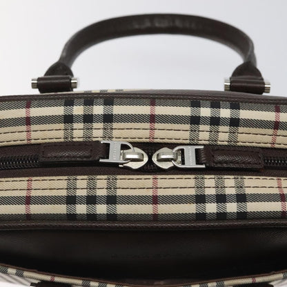 Burberry Nova Check Bowling Bag Canvas, BEIGE, CANVAS, Travel bag