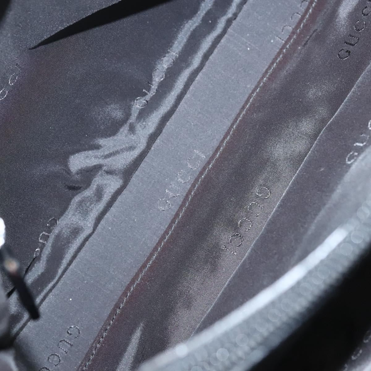 Gucci Vintage Bamboo Handle Tote Nylon, BLACK, NYLON, Tote bag