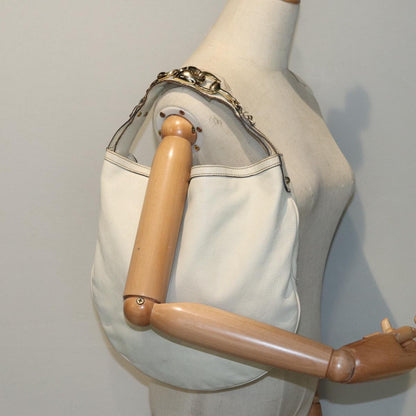 Gucci Horsebit Hobo Leather, BEIGE, LEATHER, Shoulder bag