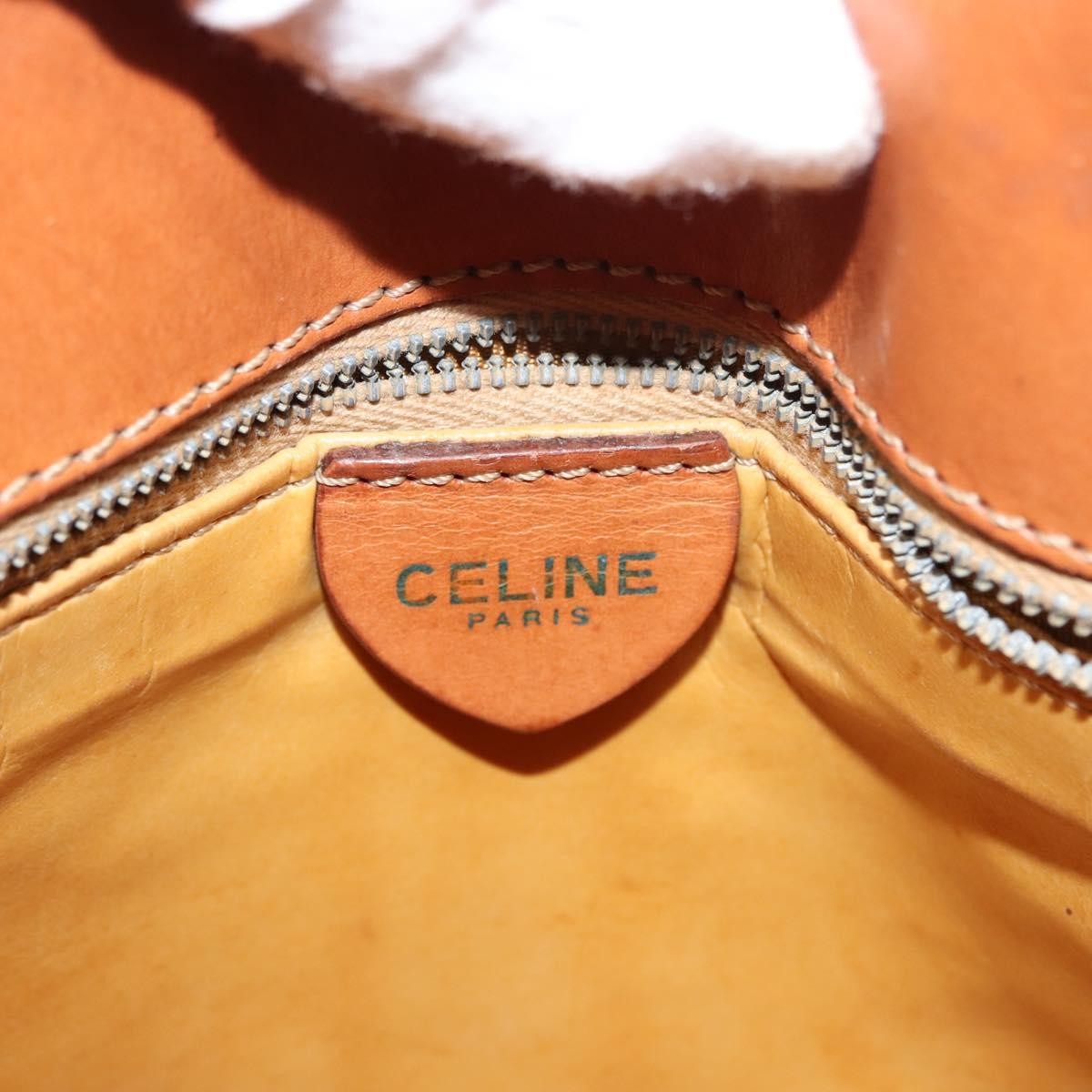 Celine Vintage Macadam Shoulder Bag Canvas, BROWN, PVC, Shoulder bag
