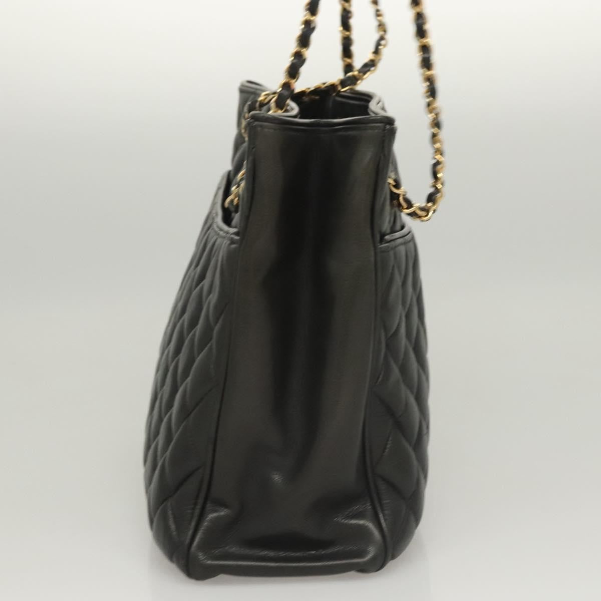 Chanel Chain Shoulder Bag Leather, Black, Leather, Shoulder Bag