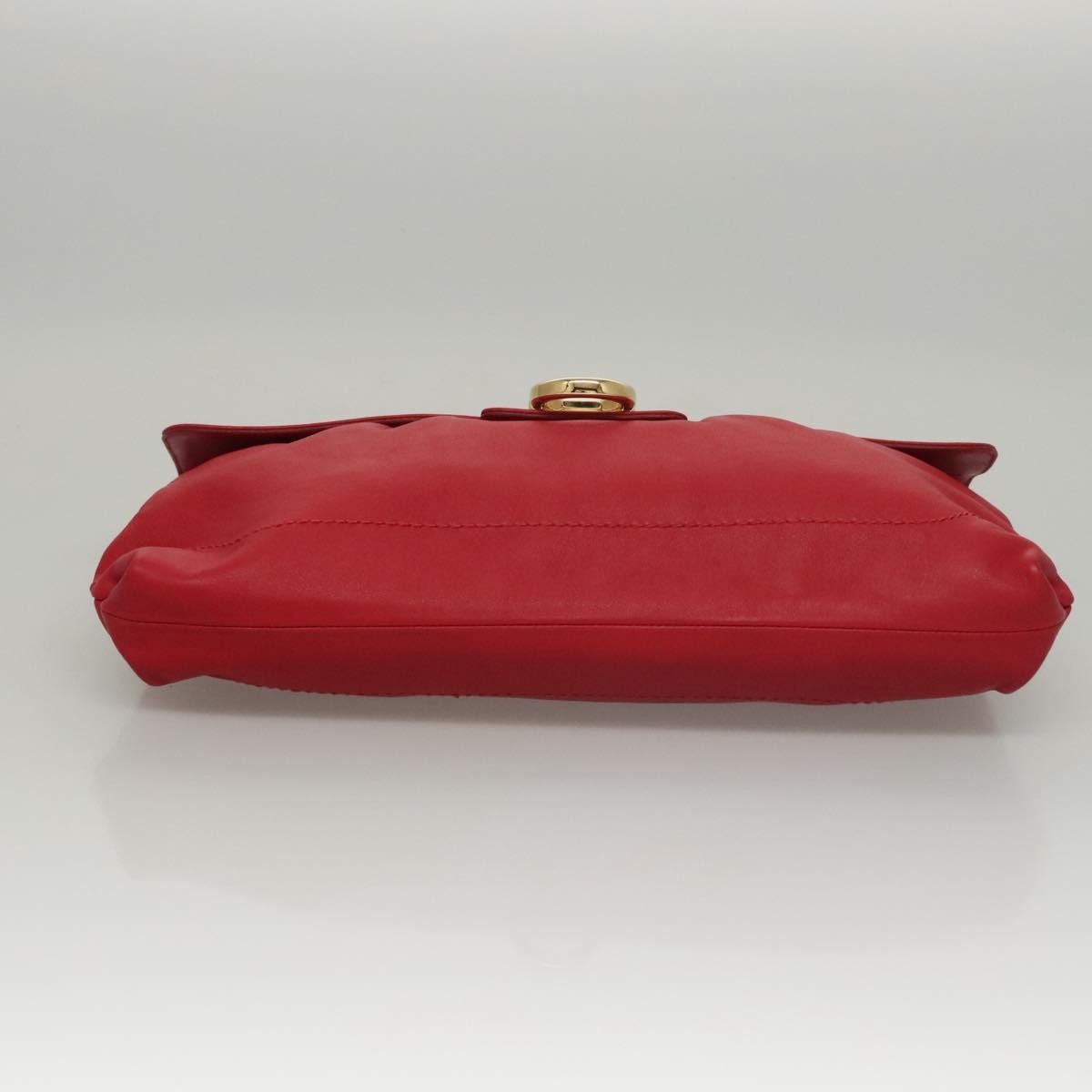 Salvatore Ferragamo Gancini Chain Shoulder bag Leather, RED, LEATHER, Shoulder bag