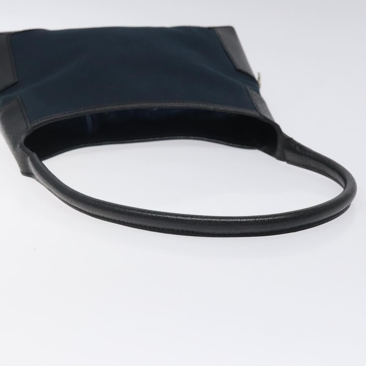 Salvatore Ferragamo Vintage Shoulder Bag Canvas, Navy, Canvas, Shoulder Bag